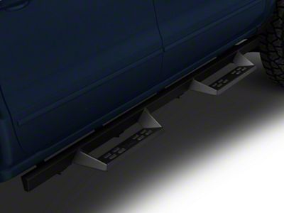 4-Inch Drop Sniper Running Boards; Textured Black (07-18 Silverado 1500 Crew Cab)