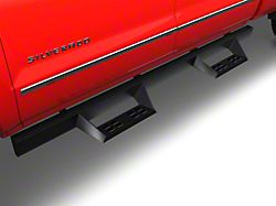 4-Inch Drop Sniper Running Boards; Textured Black (07-19 Silverado 2500 HD Crew Cab)