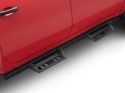 4-Inch Drop Sniper Running Boards; Textured Black (20-24 Silverado 2500 HD Crew Cab)