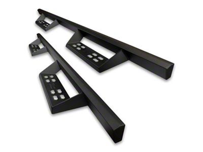 4-Inch Drop Sniper Running Boards; Textured Black (20-24 Silverado 2500 HD Double Cab)