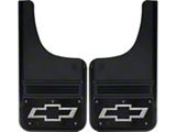 12-Inch x 23-Inch Mud Flaps with Black Bowtie Logo; Front or Rear (Universal; Some Adaptation May Be Required)