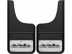 12-Inch x 23-Inch Mud Flaps with High Country Logo; Front or Rear (Universal; Some Adaptation May Be Required)