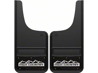 12-Inch x 26-Inch Mud Flaps with High Country Logo; Front or Rear (Universal; Some Adaptation May Be Required)