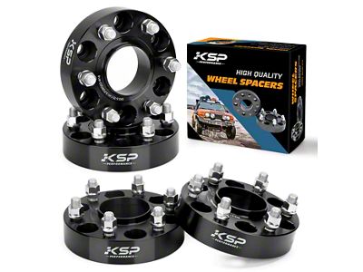 1.50-Inch Hubcentric Pro Billet Wheel Spacers; Black (07-25 Tahoe)