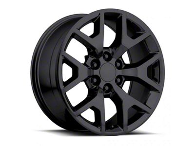 2014 Sierra Replica Gloss Black 6-Lug Wheel; 22x9; 31mm Offset (21-24 Tahoe)
