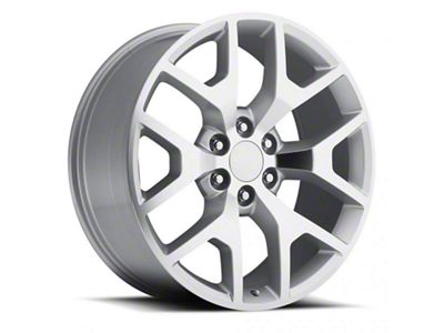 2014 Sierra Replica Silver Machined 6-Lug Wheel; 20x9; 27mm Offset (21-25 Tahoe)