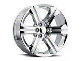 2018 Sierra Replica Chrome 6-Lug Wheel; 22x9; 24mm Offset (21-25 Tahoe)