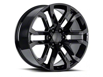2019 Denali Replica Gloss Black 6-Lug Wheel; 20x9; 28mm Offset (21-25 Tahoe)