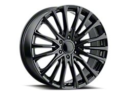 2024 Escalade V-Series Style Gloss Black 6-Lug Wheel; 22x9; 28mm Offset (21-26 Tahoe)