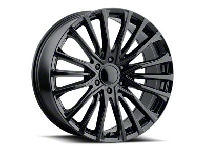 2024 Escalade V-Series Style Gloss Black 6-Lug Wheel; 22x9; 28mm Offset (21-25 Tahoe)