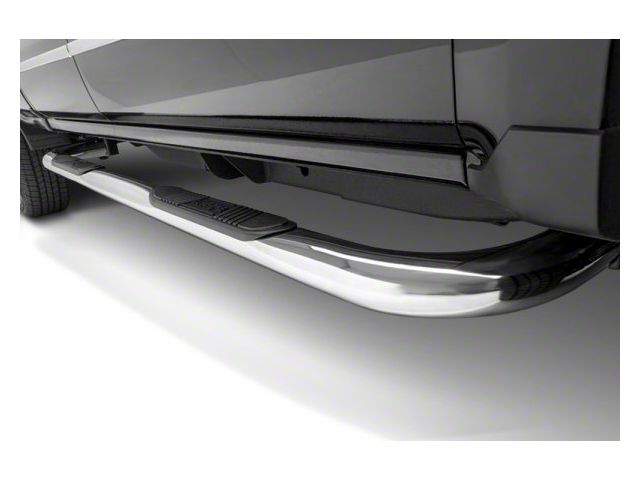 3-Inch Round Nerf Side Step Bars; Polished Stainless (15-20 Tahoe)