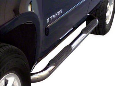 3-Inch Round Side Step Bars; Stainless Steel (07-20 Tahoe)