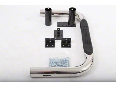3-Inch Universal Nerf Side Step Bars; Polished (Universal; Some Adaptation May Be Required)