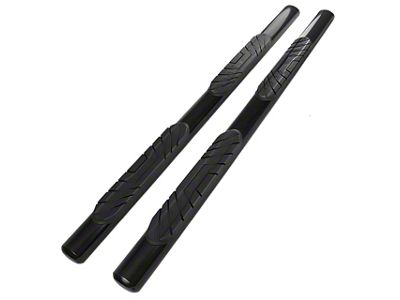 4-Inch Oval Side Step Bars; Black (21-23 Tahoe)