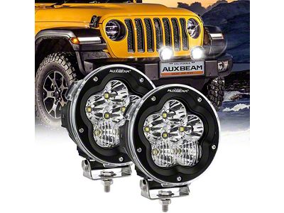 5-Inch Round LED Lights; Combo Beam (Universal; Some Adaptation May Be Required)