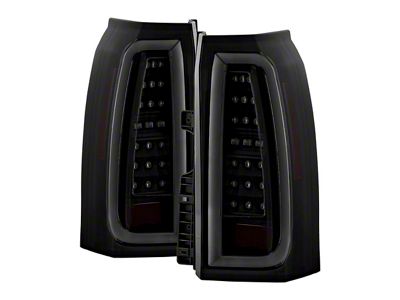 APEX Series Light Bar LED Tail Lights; Black Housing; Smoked Lens (15-20 Tahoe)