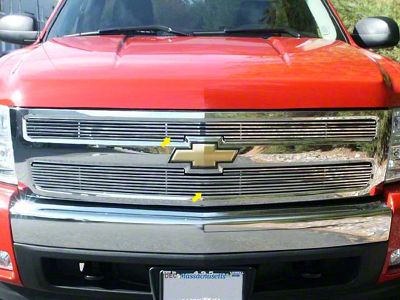 Billet Upper Grille Overlay; Stainless Steel (07-09 Tahoe)