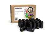Black Bulge Acorn Lug Nut Kit; 14mm x 1.5; Set of 24 (07-26 Tahoe)