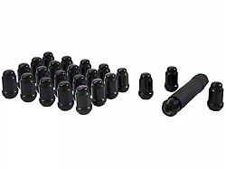 Black Closed End Spline Lug Nuts; M14 x 1.5; Set of 24 (07-25 Tahoe)