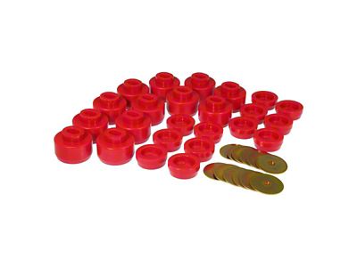 Body Mount Bushing Kit; Red (07-13 Tahoe)