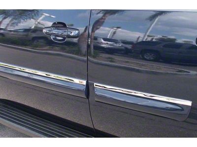 Body Side Molding Trim; Top 1-Inch of Molding; Polished; Set of 4 (07-08 Tahoe)