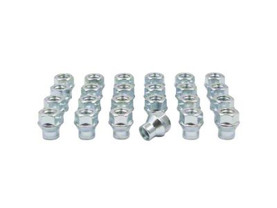 Bright Zinc ET Bulge Acorn Lug Nut Kit; 14mm x 1.5; Set of 24 (07-25 Tahoe)