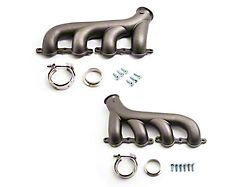 Cast Iron Exhaust Manifolds with V-Band Clamps; Raw (07-12 Tahoe)