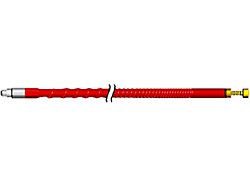 CB Antenna with Tuneable Tip; 4-Foot; Red (Universal; Some Adaptation May Be Required)