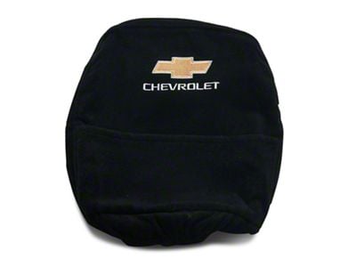 Center Console Cover with Chevrolet Bowtie Logo; Black (07-14 Tahoe w/ Bench Seats)