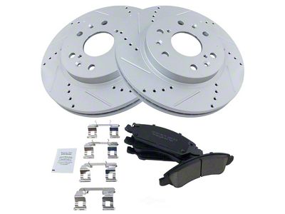 Ceramic Performance 6-Lug Brake Rotor and Pad Kit; Front (08-20 Tahoe, Excluding Police)