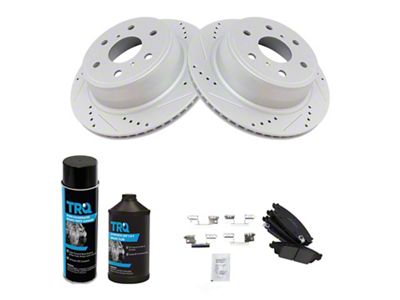 Ceramic Performance 6-Lug Brake Rotor and Pad Kit; Rear (15-20 Tahoe)