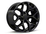 Chevy Snowflake Replica Gloss Black 6-Lug Wheel; 22x9; 31mm Offset (21-25 Tahoe)