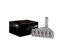 Chrome Acorn Spline ET Lug Nuts for Aftermarket Wheels; M14x1.5; Set of 24 (07-26 Tahoe)