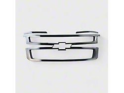 Chrome Delete Grille Overlay; Gloss Black (15-20 Tahoe)