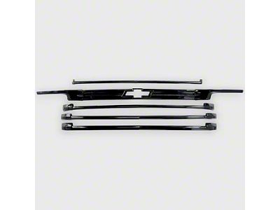 Chrome Delete Grille Overlay; Gloss Black (21-24 Tahoe High Country)