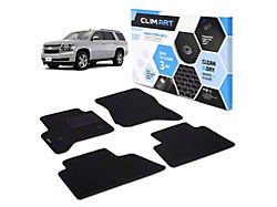 Custom Fit Front and Rear Floor Liners; Black (15-20 Tahoe)