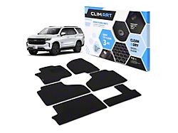 Custom Fit Front and Rear Floor Liners; Black (21-26 Tahoe)