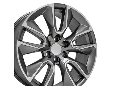 CV32 Gunmetal Machined 6-Lug Wheel; 22x9; 28mm Offset (21-25 Tahoe)