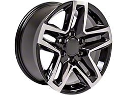 CV34 Gloss Black Machined 6-Lug Wheel; 18x8.5; 26mm Offset (21-25 Tahoe)