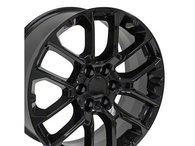CV67 Black 6-Lug Wheel; 22x9; 28mm Offset (21-25 Tahoe)