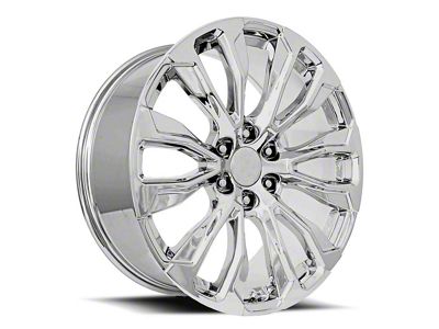 Denali 12-Spoke Replica Chrome 6-Lug Wheel; 24x10; 31mm Offset (21-25 Tahoe)