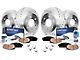 Drilled and Slotted 6-Lug Brake Rotor, Pad, Brake Fluid and Cleaner Kit; Front and Rear (08-14 Tahoe, Excluding Police)