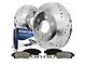 Drilled and Slotted 6-Lug Brake Rotor and Pad Kit; Rear (07-14 Tahoe)