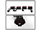 Escalade Style LED Tail Lights; Black Housing; Clear Lens (15-20 Tahoe)
