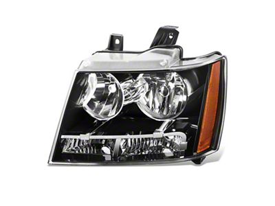 Factory Style Headlight; Chrome Housing; Clear Lens; Driver Side (07-14 Tahoe)