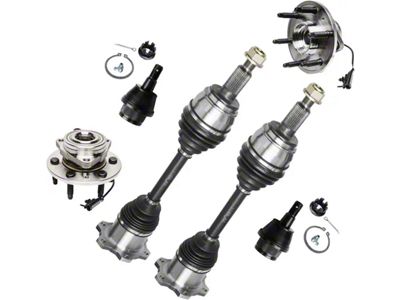 Front CV Axles with Wheel Hub Assemblies and Lower Ball Joints (07-14 4WD Tahoe)