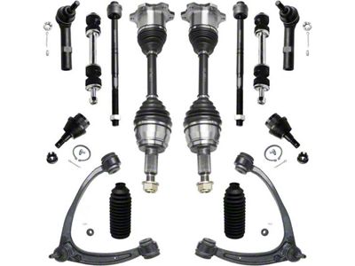 Front Upper Control Arms with CV Axles, Sway Bar Links and Tie Rods (07-14 4WD Tahoe)