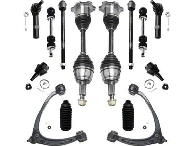 Front Upper Control Arms with CV Axles, Sway Bar Links and Tie Rods (07-14 4WD Tahoe)