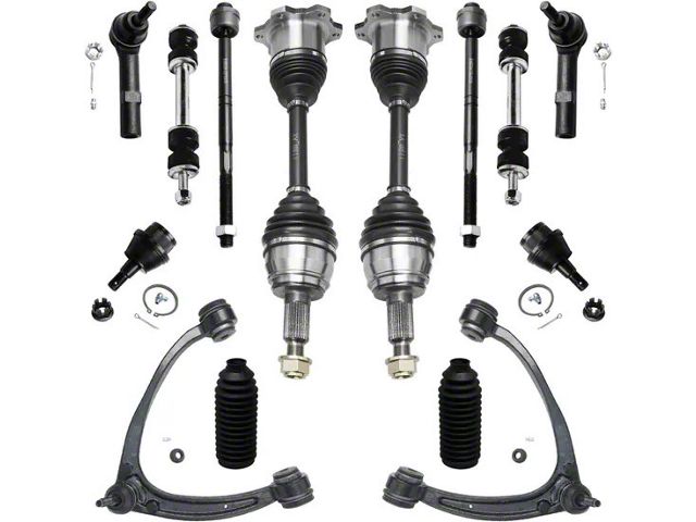 Front Upper Control Arms with CV Axles, Sway Bar Links and Tie Rods (07-14 4WD Tahoe)