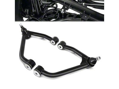 Front Upper Control Arms for 2 to 4-Inch Lift; Black (15-20 Tahoe)
